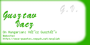 gusztav vacz business card